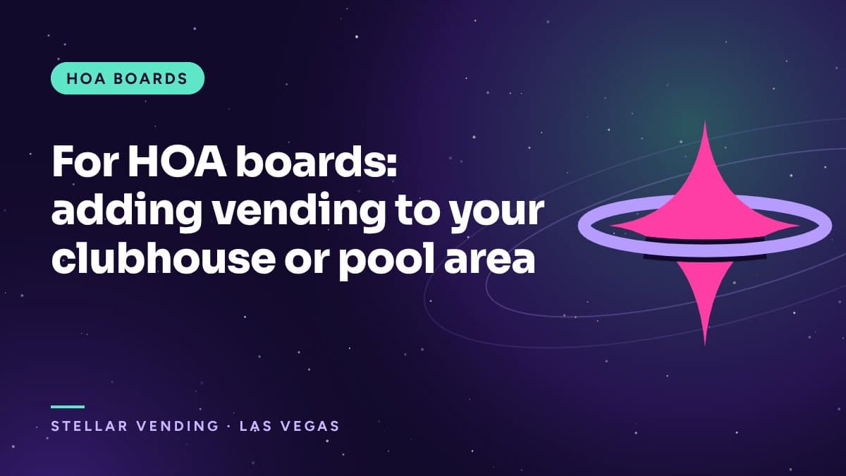 For HOA boards: adding vending to your clubhouse or pool area
